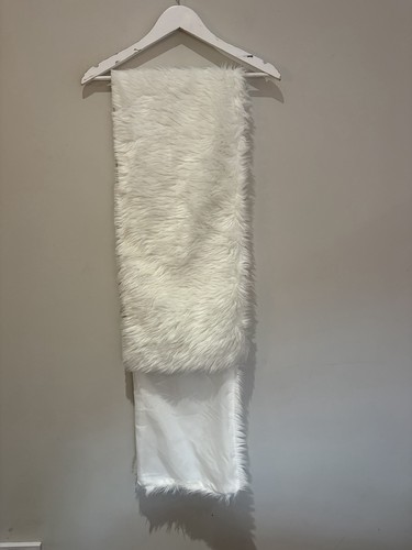 Cream ivory faux fur - ivory, stole