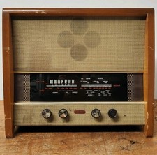 Vintage Murphy Valve Radio VHF, MW, LW & Gram Varnished Wood Case Retro 1930's