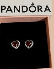 Unwanted New in box Red Heart Sterling Silver S925 Ale pandora stud earrings.
