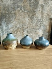Studio Pottery Set Of 3 Belly