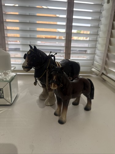 Vintage ceramic shire horse - vintage,