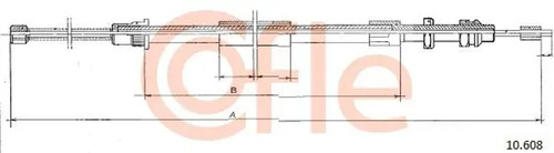 Handbrake cable left rear - left,