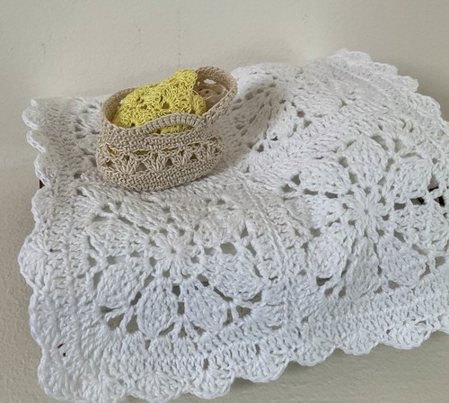 Tiny crochet moses basket - moses, as