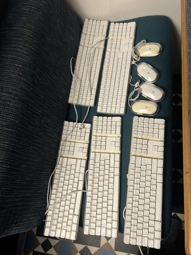 Apple keyboard and - and, mouse