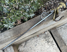 Vintage Brass & Steel Balance Beam Hanging Scale Steelyard Roman Balance Hook