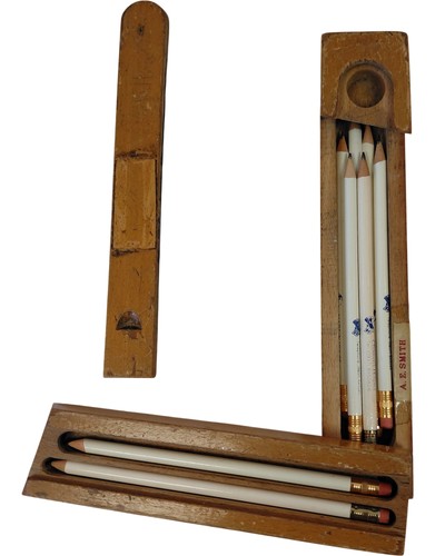 Vintage wooden pencil box - vintage,