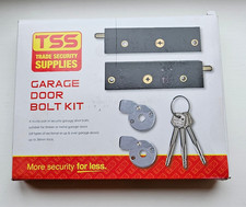 Garage door bolt kit - pair, internal and external locking, 3 keys