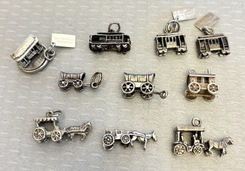 Vtg sterling silver charms lot - vtg,