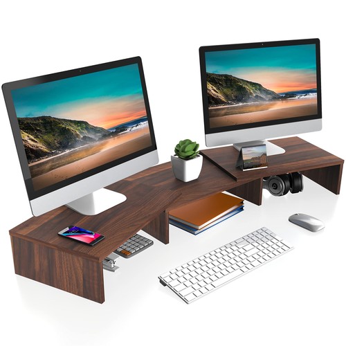 Dual monitor stand shelf - monitor,