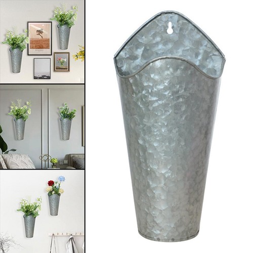 Metal wall planter - metal, dried