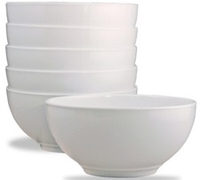 6 x 600ml Melamine White