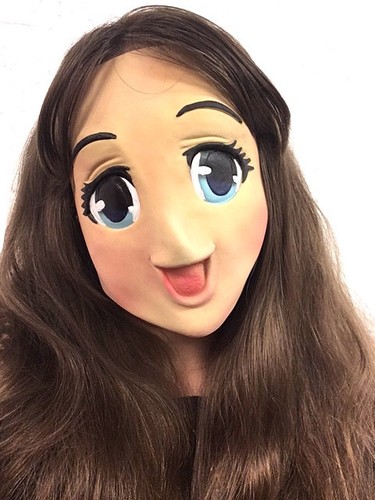 Creepy female doll mask - creepy,
