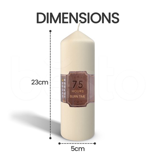 Round pillar candles ivory - round,