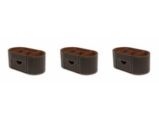 OSCO Brown Faux Leather Desk