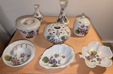 E Radford Hand Painted Pottery Collection - Violets