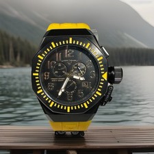 Men's Swiss Legend Trimix Diver Chronograph Lume Hands Watch New, See Video