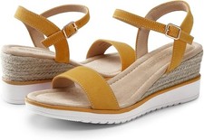 Mid Wedge Espadrilles Slingback Strap Sandals Open Toe Casual Shoes UK Size 5