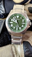 Citizen Ecodrive Titanium WR300 BN0116-51X Green Dial In Super Condition