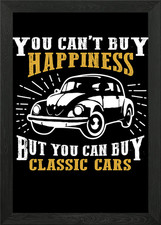 Oldtimer car quotes framed - car,