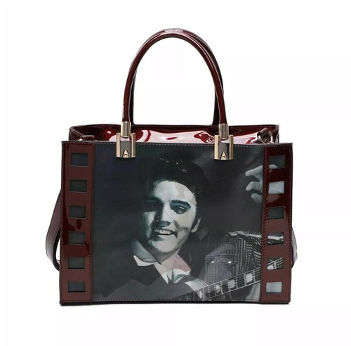 Elvis handbag burgundy - 3d,
