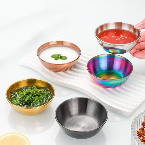 2pcs seasoning dish - dish, stainless