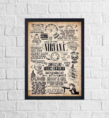 Nirvana doodle lyric - doodle, poster