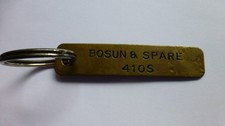 Vintage Brass Ship Key Tag With Room Location Numbers BOSUN & SPARE Great Gift