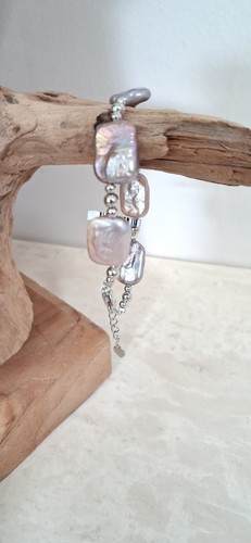 Keshi pearl bracelet - pearl, 7