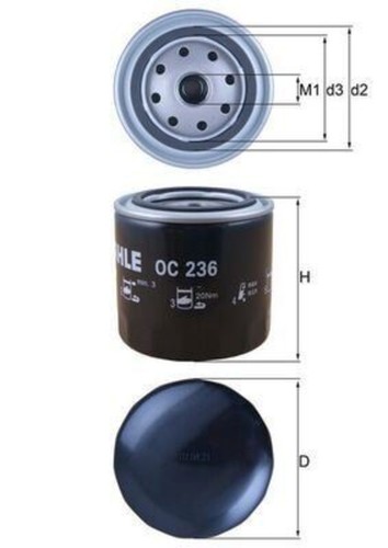 Oil filter mahle fits - fits, chrysler