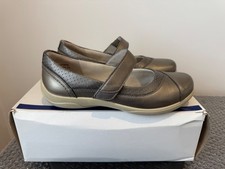 Ladies Padders Denise Casual Flat Shoes, Metallic, UK 5.5, Wide fit 4E,  VGC