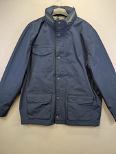 Fat Face Mens Chore Jacket Navy Blue XXL 2XL Tal Waterproof Full Zip Utility 