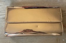 Shiny Rose Gold Clutch with
