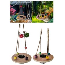 Large Parrot Swing Stand Toy Wooden Perch Stand Bird Stands Platform Hanging