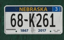 68-K261  NEBRASKA Seed Sower, American Licence Plate 12"x6"