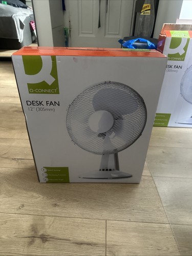 Connect 12in white desk fan - o-connect,