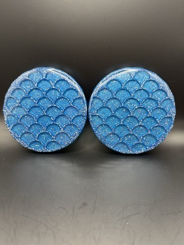 Handmade resin blue glitter - handmade,