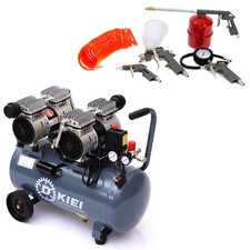 50L Litre Air Compressor Oil Free 220V 9.6CFM 3.5HP 1400RPM 60dB Portable Garage