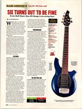 Ernie Ball Music Man Hs Bongo 6 String Bass Original  Print Ad