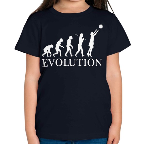 Netball evolution man kids - netball,