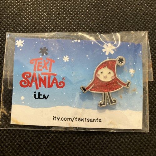 Text santa pin - badge,