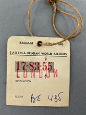 SABENA LONDON VINTAGE BAG TAG