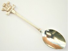 SG125) Vintage Wales Welsh Prince of Wales Fleur de Lis crest souvenir spoon   
