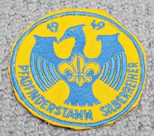 Pfadfinderstamm Silberreiher 1949 Vintage German Boy Scouts Guides Cloth Badge