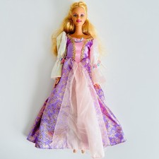 Vintage Barbie As Rapunzel Princess Doll “Growing Hair” With Purple Pink Dress