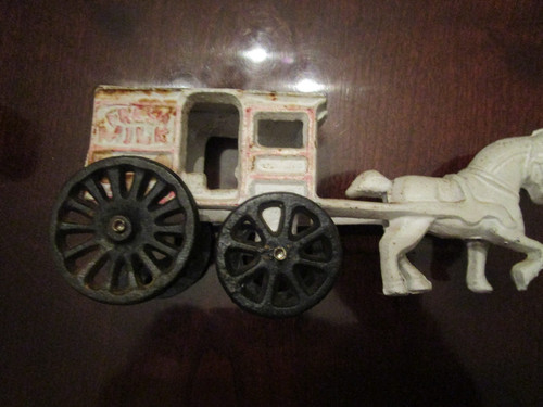 Vintage cast iron horse drawn - vintage, horse-drawn