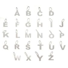 Alphabet Pendant Charm 925 Sterling Silver Initial Bold Capital Letter A - Z