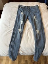 Men’s Blue Hera Rip & Repair Ripped Skinny Stretch Jeans 34R. House Clearance