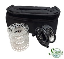 Sharpe's of Aberdeen Leven Fly Cassette Reel Fishing Reels + 3 Spare Spools NEW