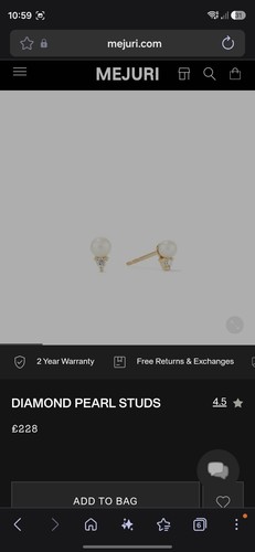 Mejuri diamond pearl stud - mejuri,