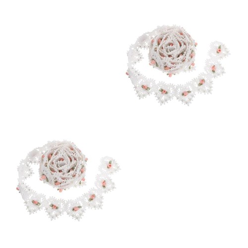 White floral embroidery lace - floral,